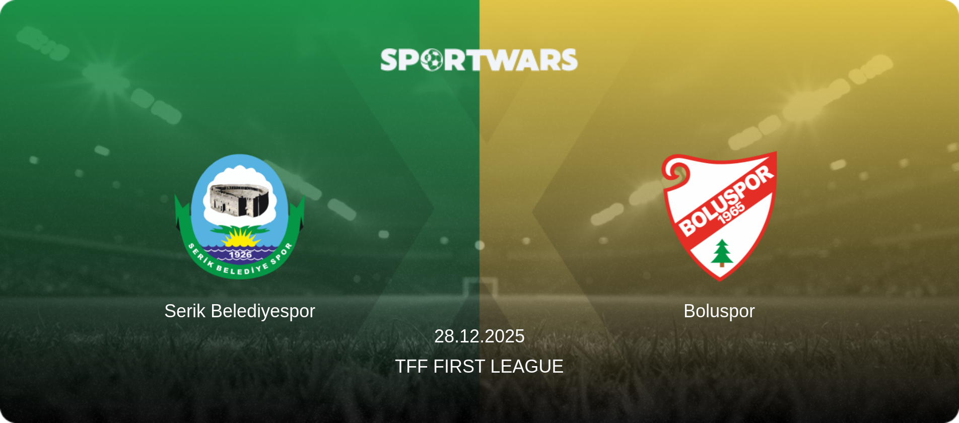 Serik Belediyespor — Boluspor, 28.12.2025 — TFF First League (match preview)