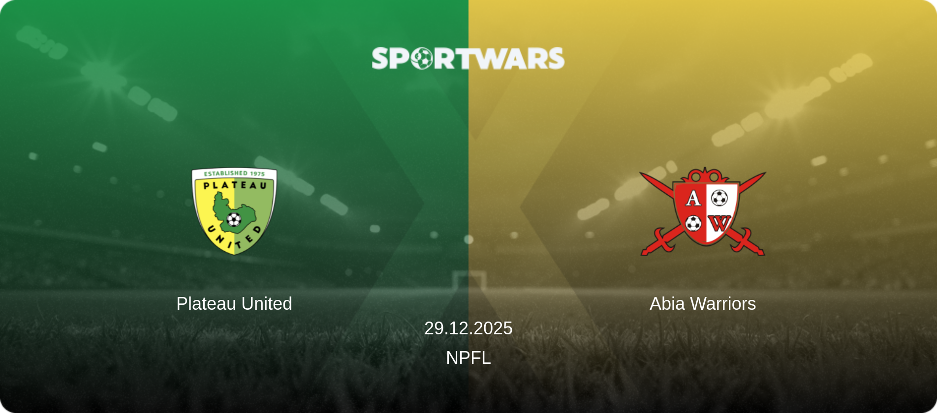 Plateau United — Abia Warriors, 29.12.2025 — NPFL (match preview)