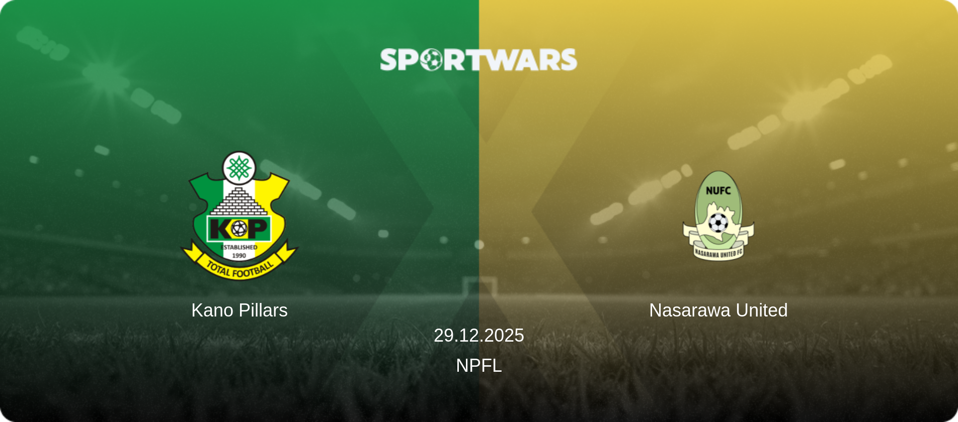 Kano Pillars — Nasarawa United, 29.12.2025 — NPFL (match preview)