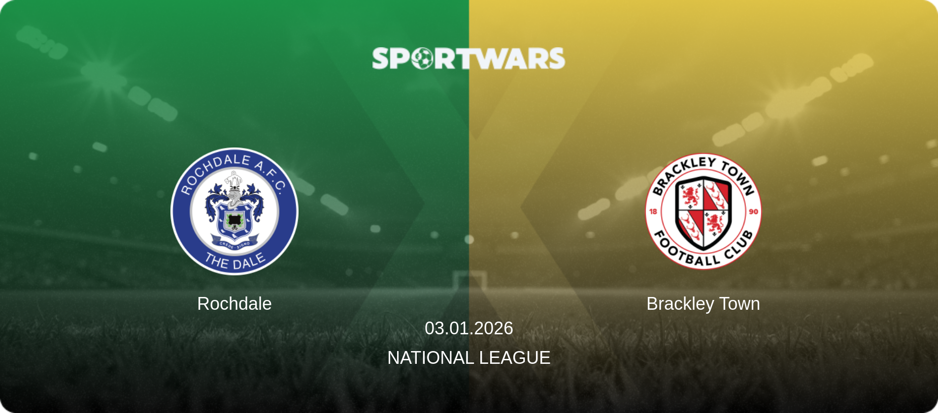 Rochdale — Brackley Town, 03.01.2026 — National League (match preview)