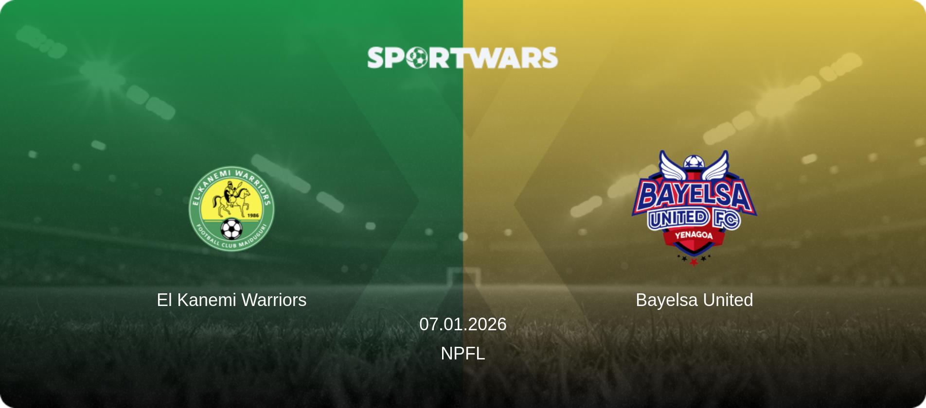 El Kanemi Warriors — Bayelsa United, 07.01.2026 — NPFL (match preview)