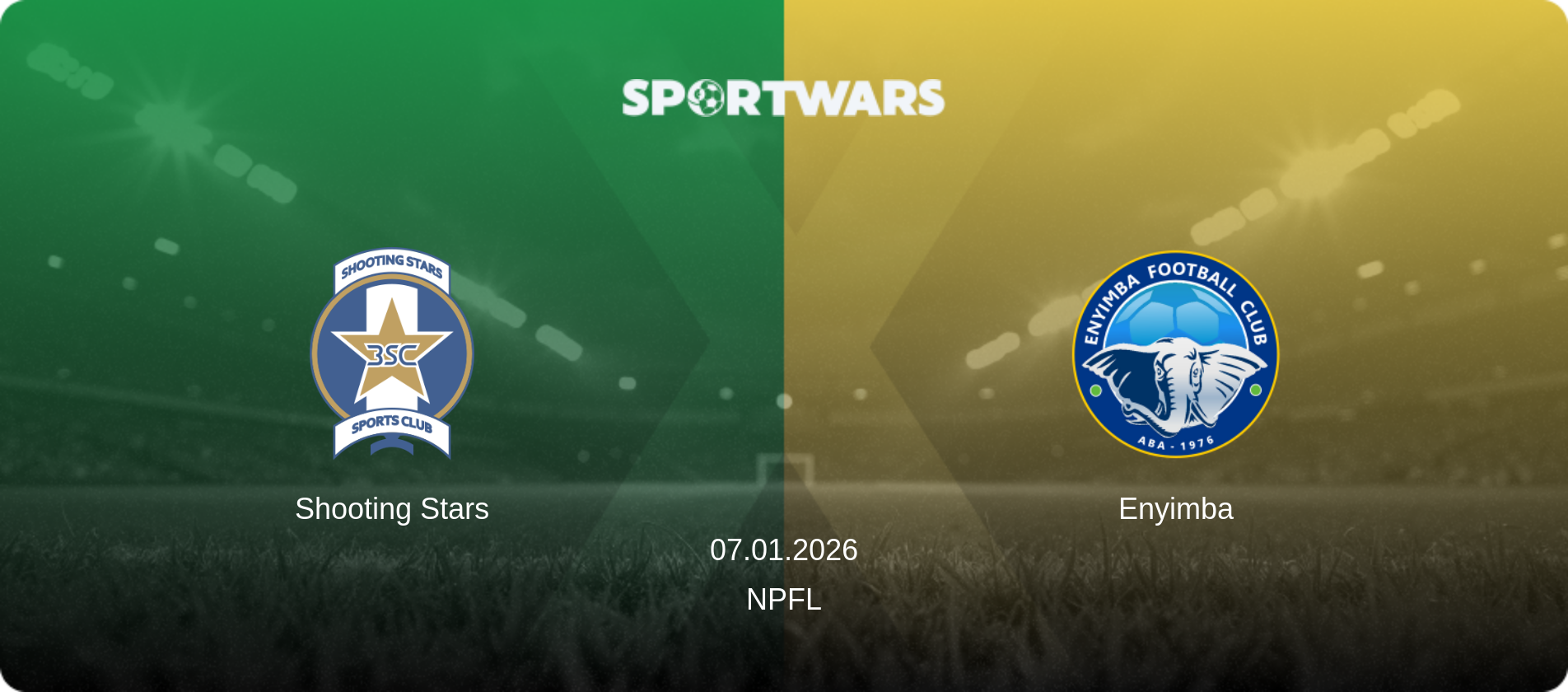 Shooting Stars — Enyimba, 07.01.2026 — NPFL (match preview)