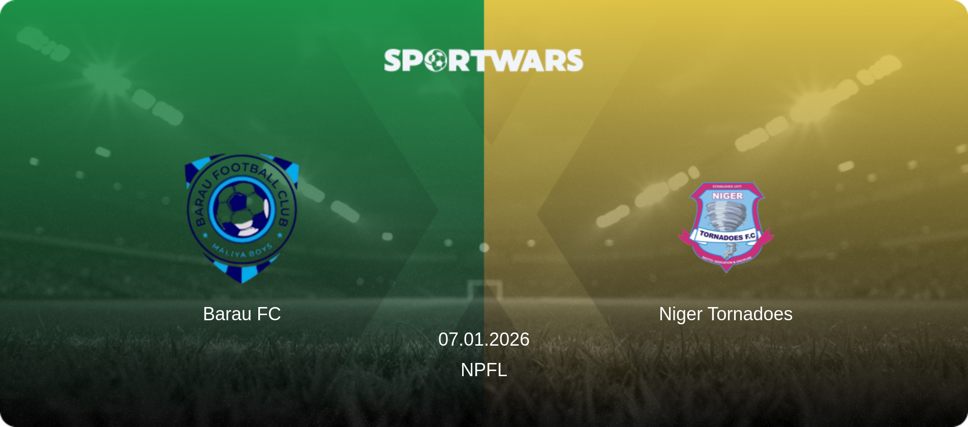 Barau FC — Niger Tornadoes, 07.01.2026 — NPFL (match preview)