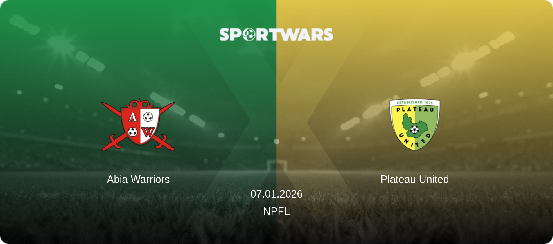 Abia Warriors — Plateau United, 07.01.2026 — NPFL (match preview)