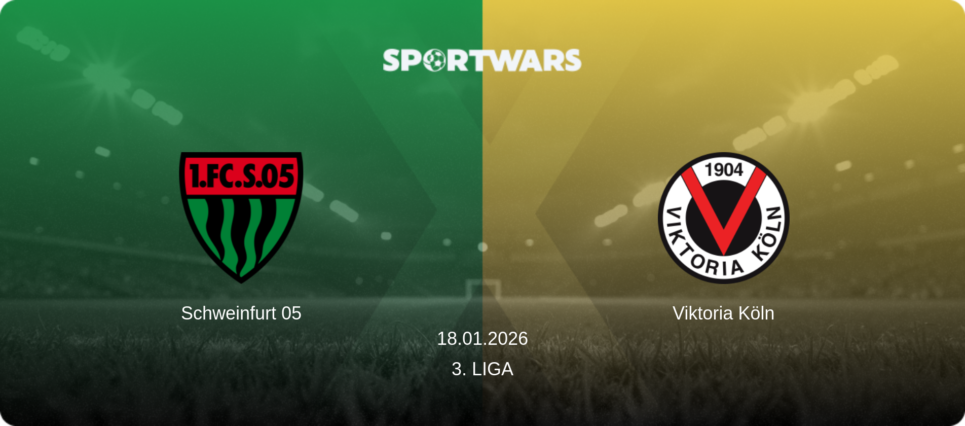 Schweinfurt 05 — Viktoria Köln, 18.01.2026 — 3. Liga (match preview)