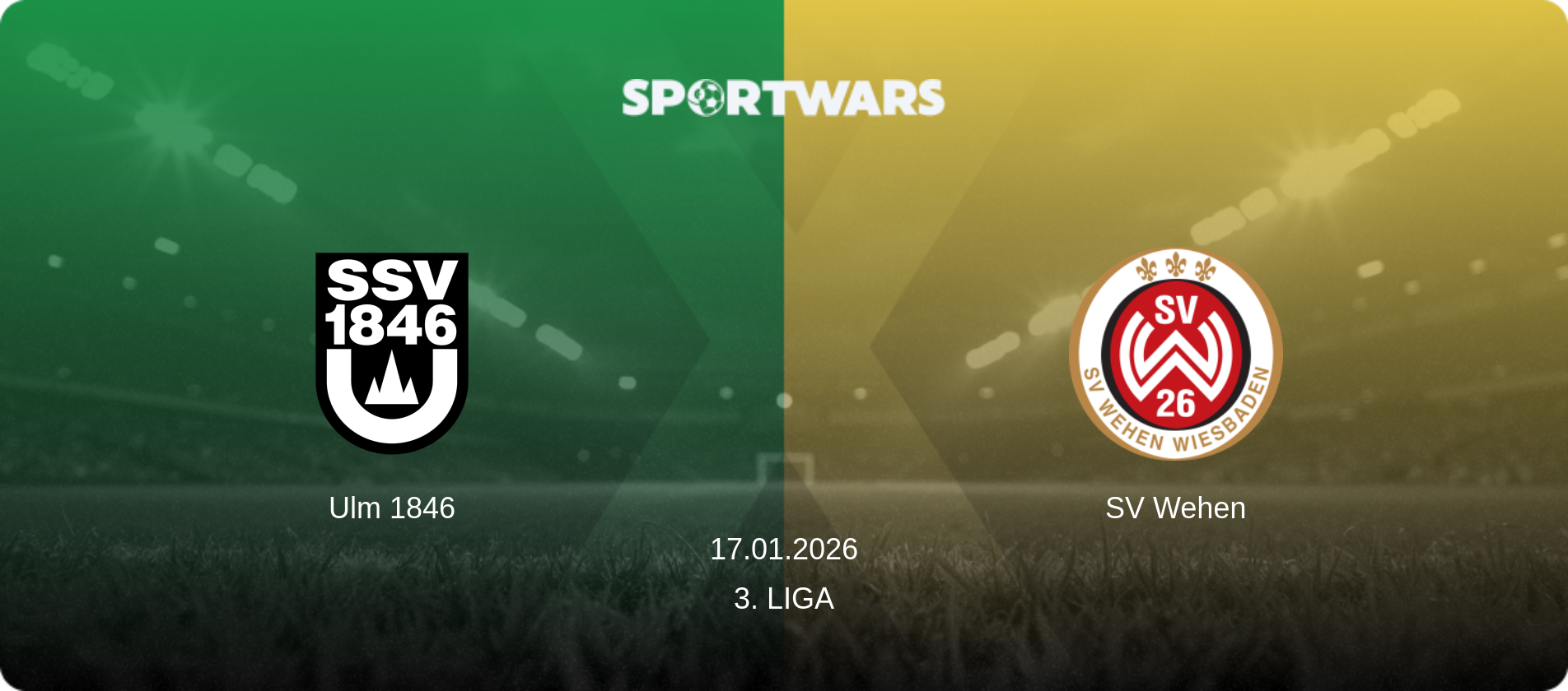 Ulm 1846 — SV Wehen, 17.01.2026 — 3. Liga (match preview)