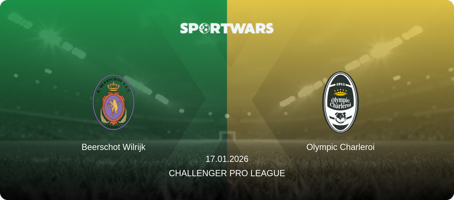 Beerschot Wilrijk — Olympic Charleroi, 17.01.2026 — Challenger Pro League (match preview)