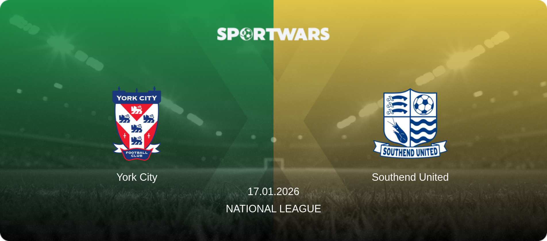 York City — Southend United, 17.01.2026 — National League (match preview)