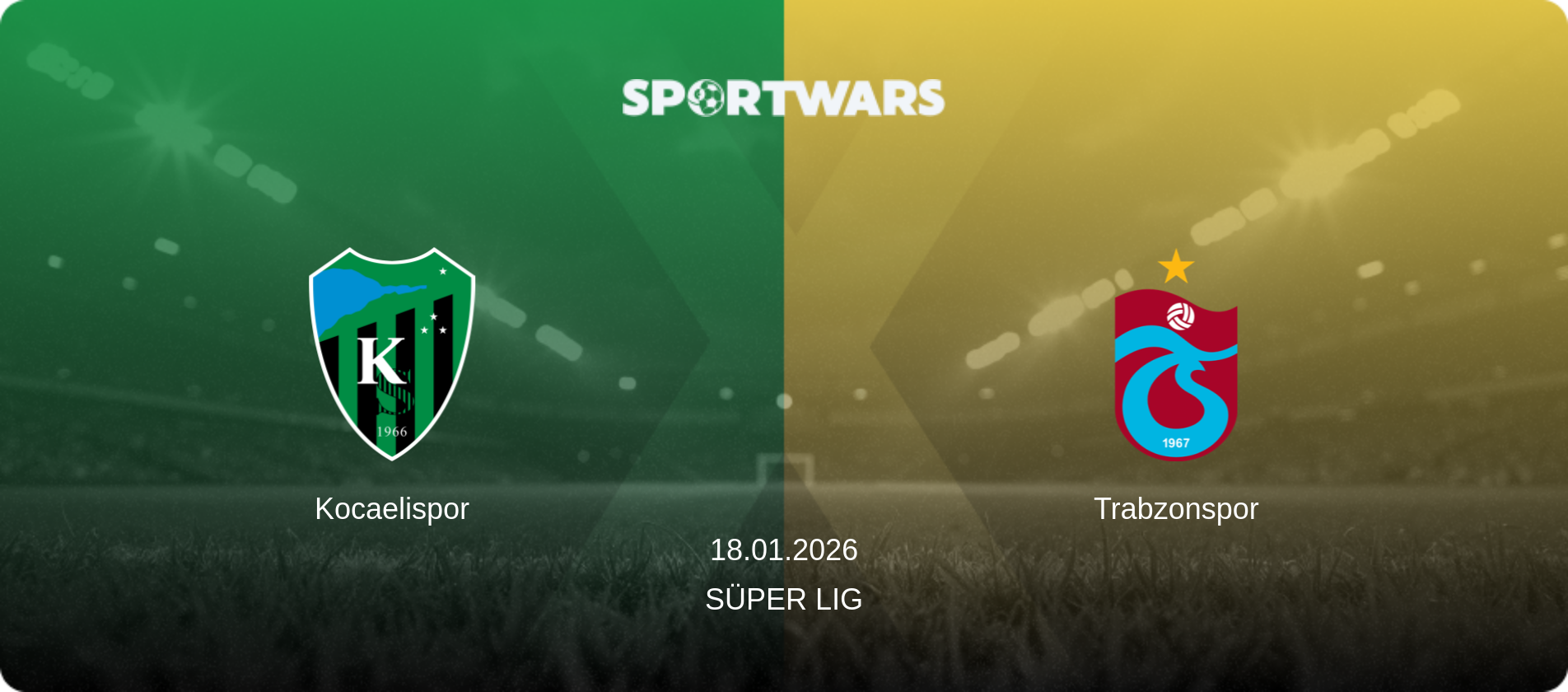 Kocaelispor — Trabzonspor, 18.01.2026 — Süper Lig (match preview)