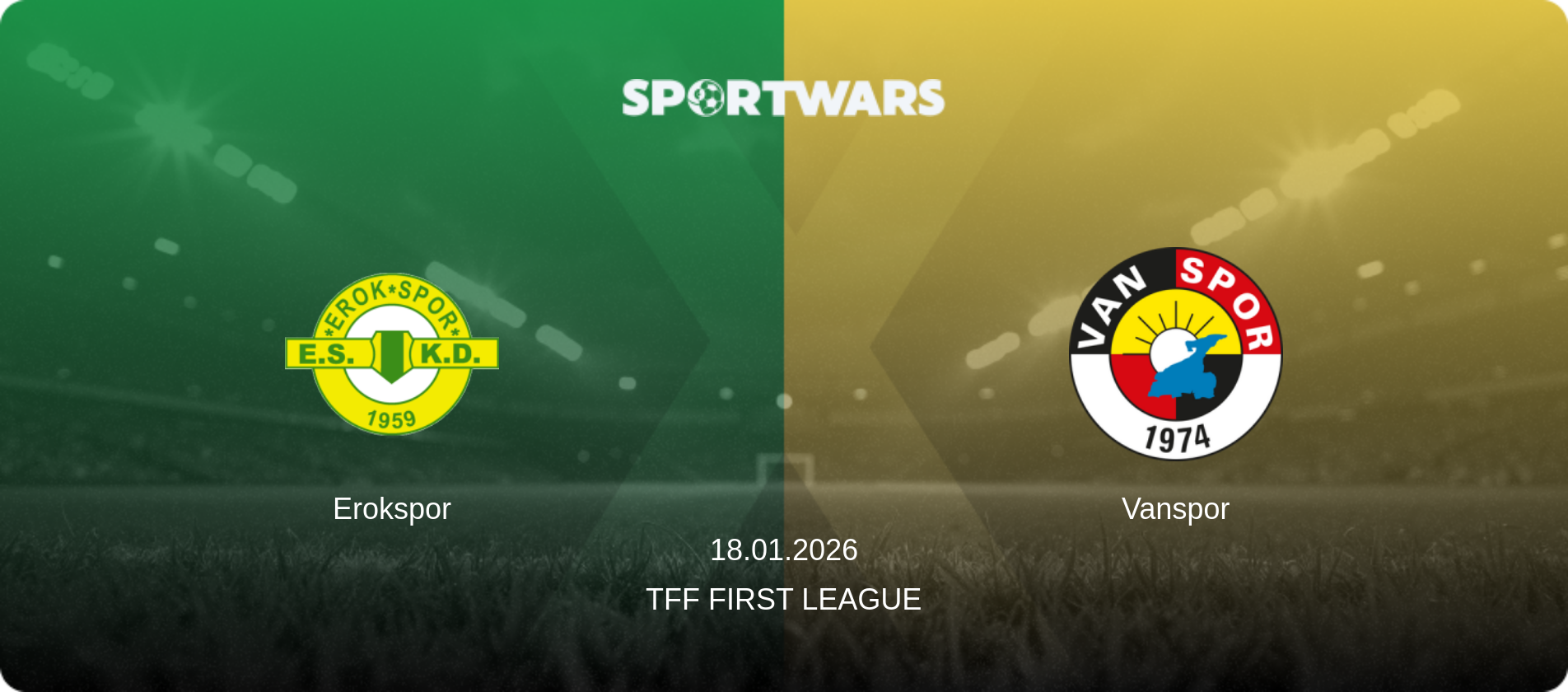 Erokspor — Vanspor, 18.01.2026 — TFF First League (match preview)