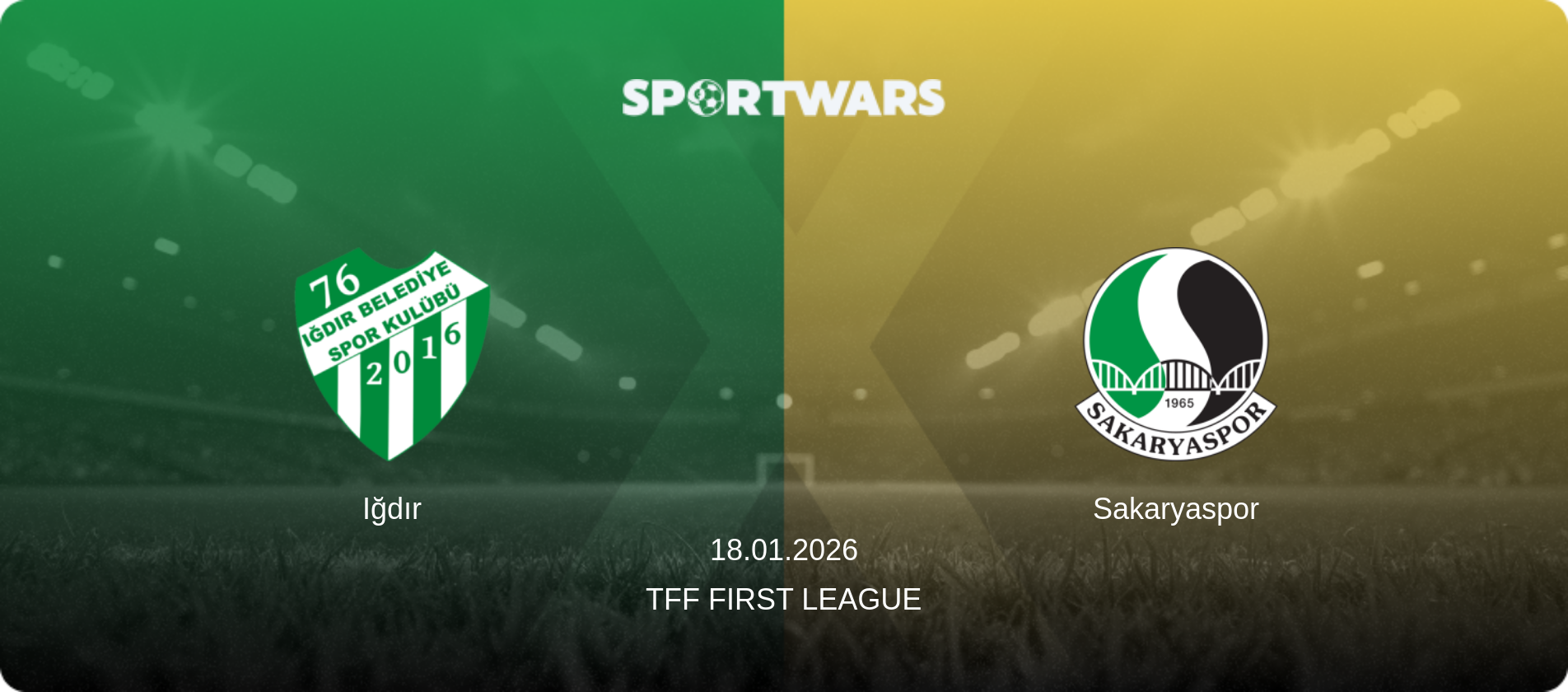 Iğdır — Sakaryaspor, 18.01.2026 — TFF First League (match preview)