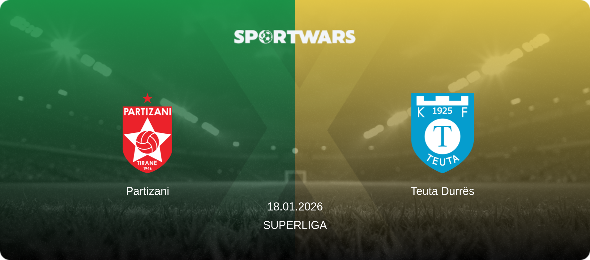 Partizani — Teuta Durrës, 18.01.2026 — Superliga (match preview)