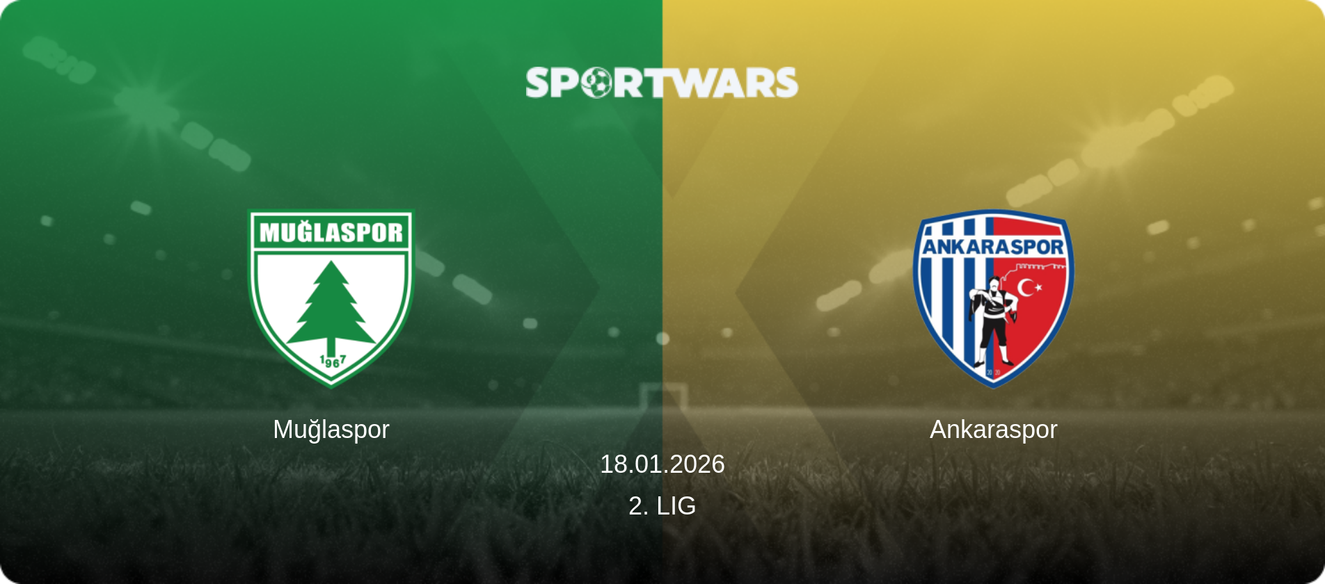 Muğlaspor — Ankaraspor, 18.01.2026 — 2. Lig (match preview)