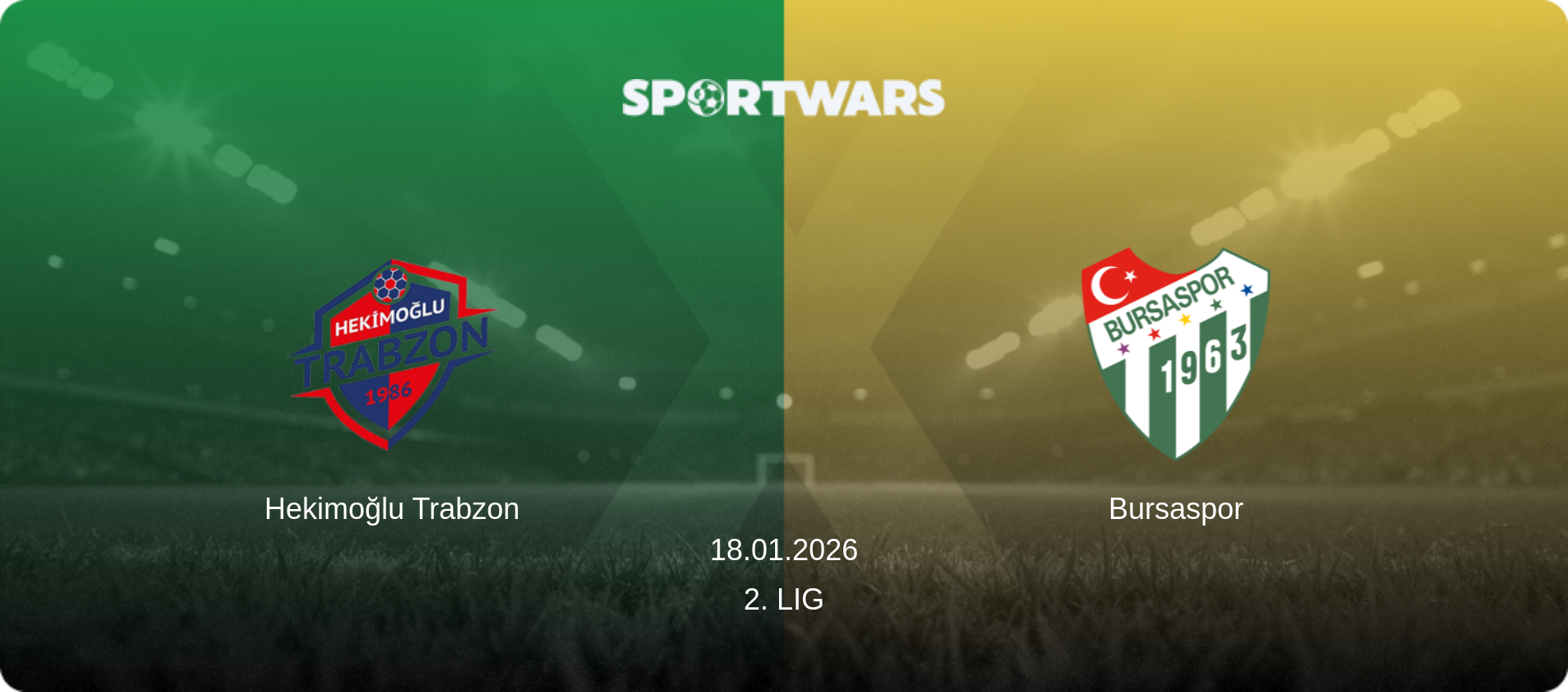 Hekimoğlu Trabzon — Bursaspor, 18.01.2026 — 2. Lig (match preview)