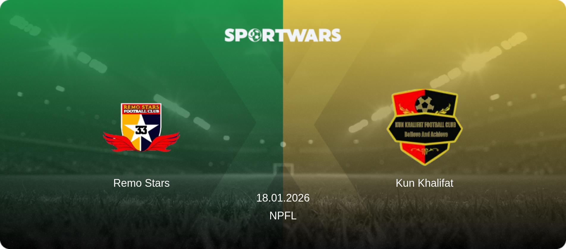 Remo Stars — Kun Khalifat, 18.01.2026 — NPFL (match preview)