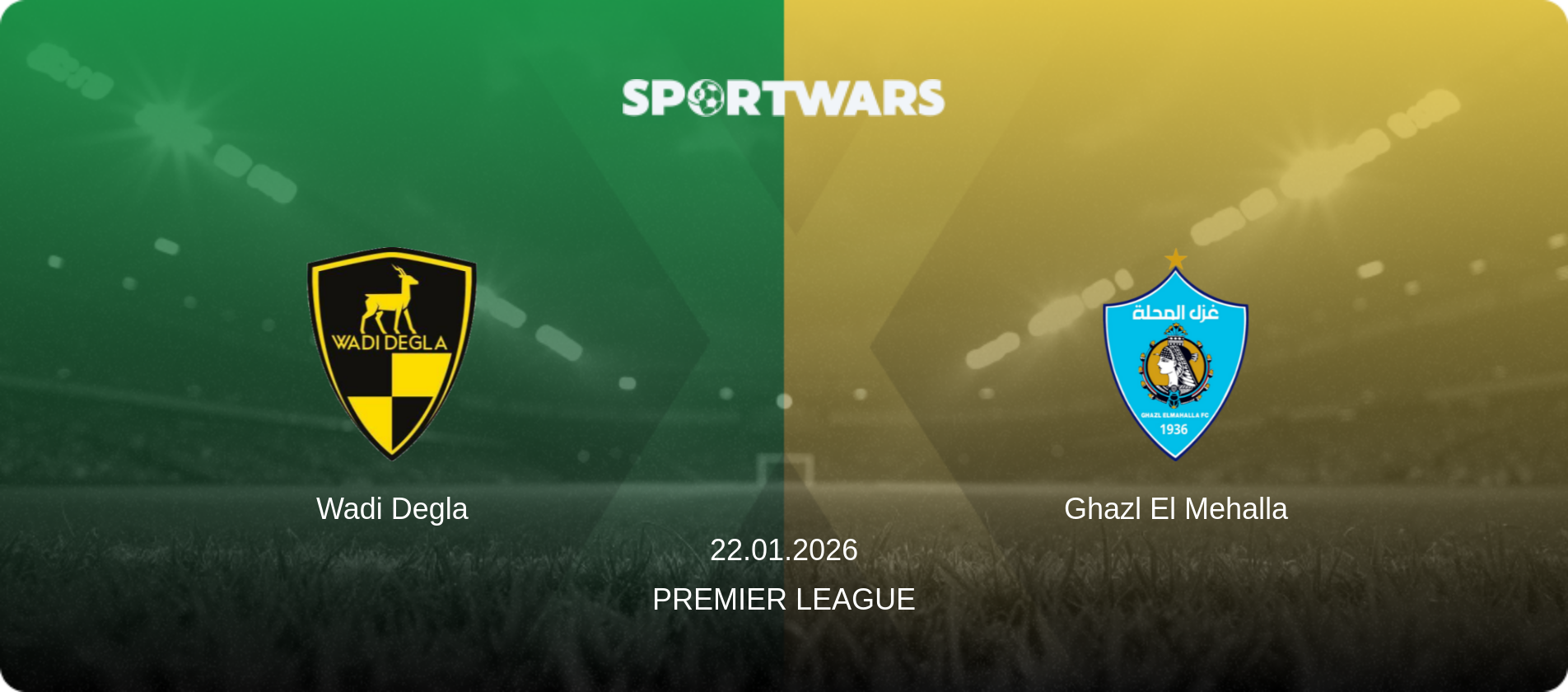 Wadi Degla — Ghazl El Mehalla, 22.01.2026 — Premier League (match preview)