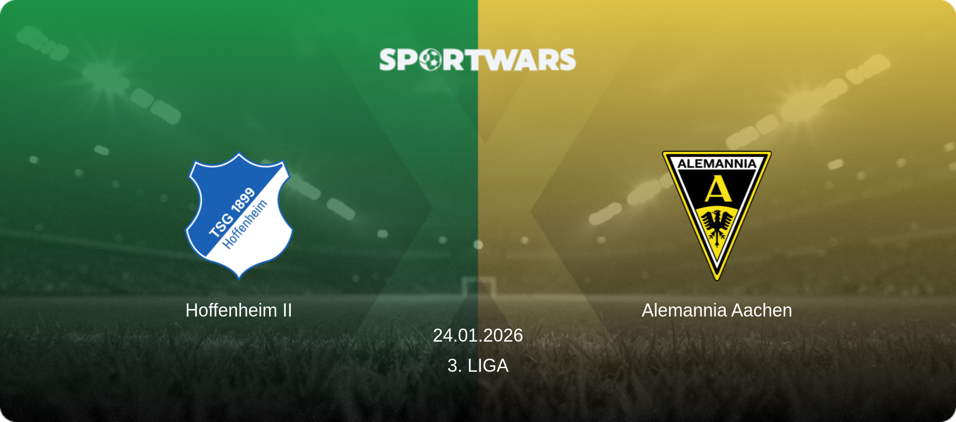 Hoffenheim II — Alemannia Aachen, 24.01.2026 — 3. Liga (match preview)