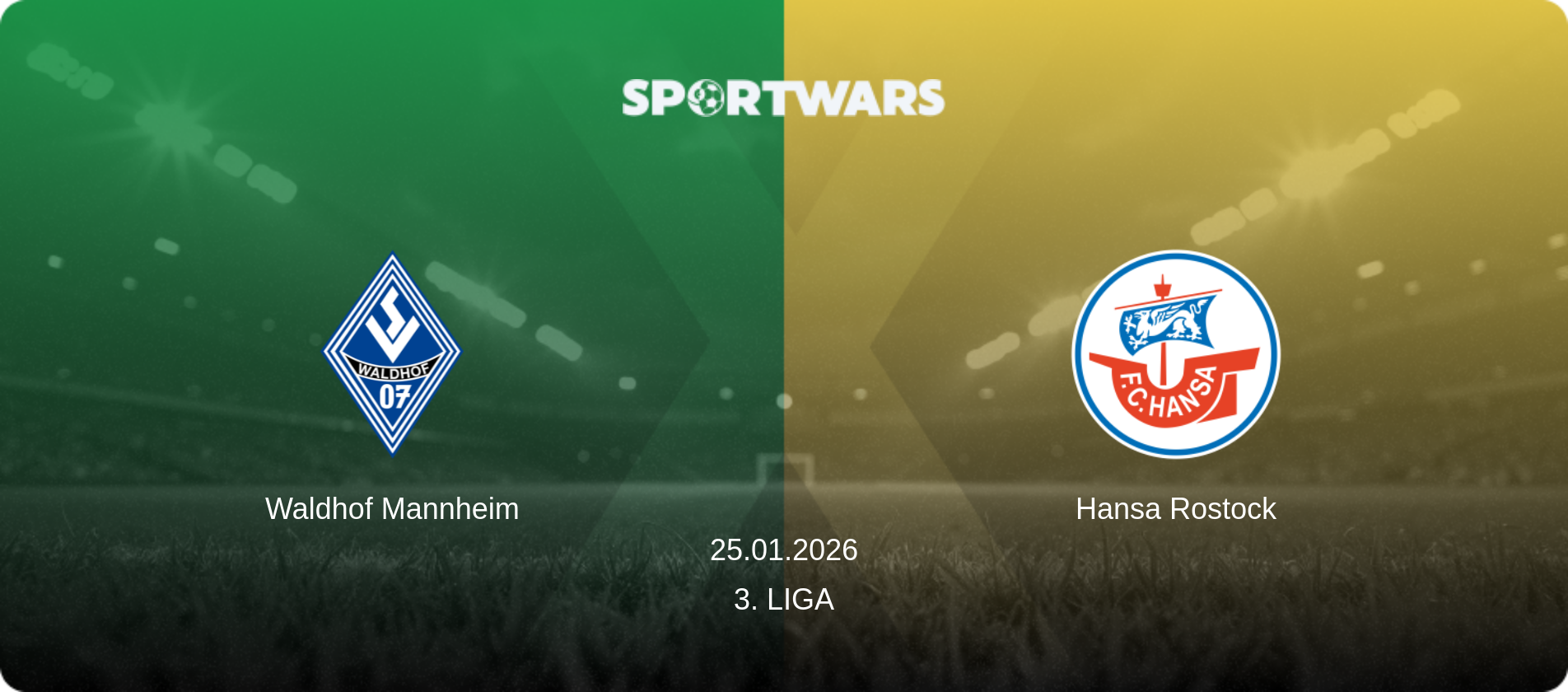 Waldhof Mannheim — Hansa Rostock, 25.01.2026 — 3. Liga (match preview)