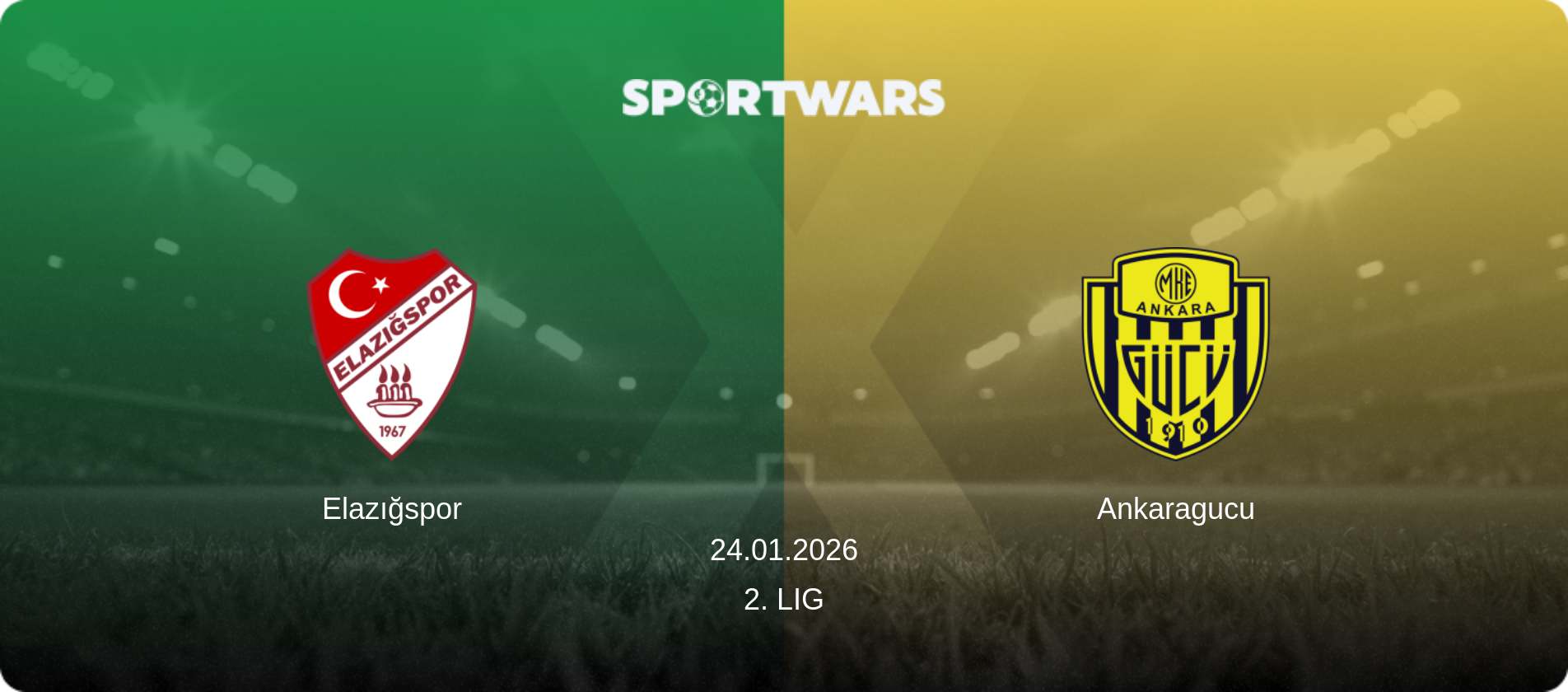 Elazığspor — Ankaragucu, 24.01.2026 — 2. Lig (match preview)