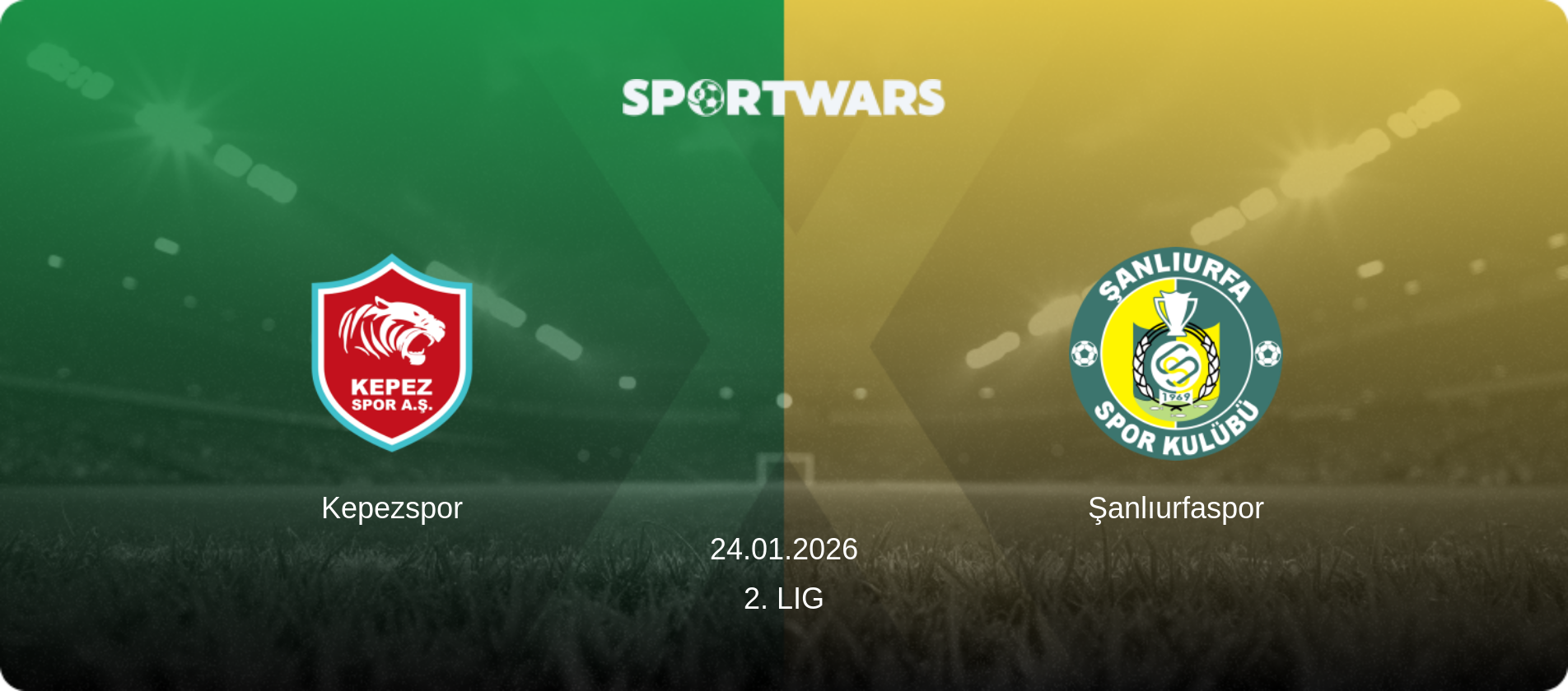 Kepezspor — Şanlıurfaspor, 24.01.2026 — 2. Lig (match preview)