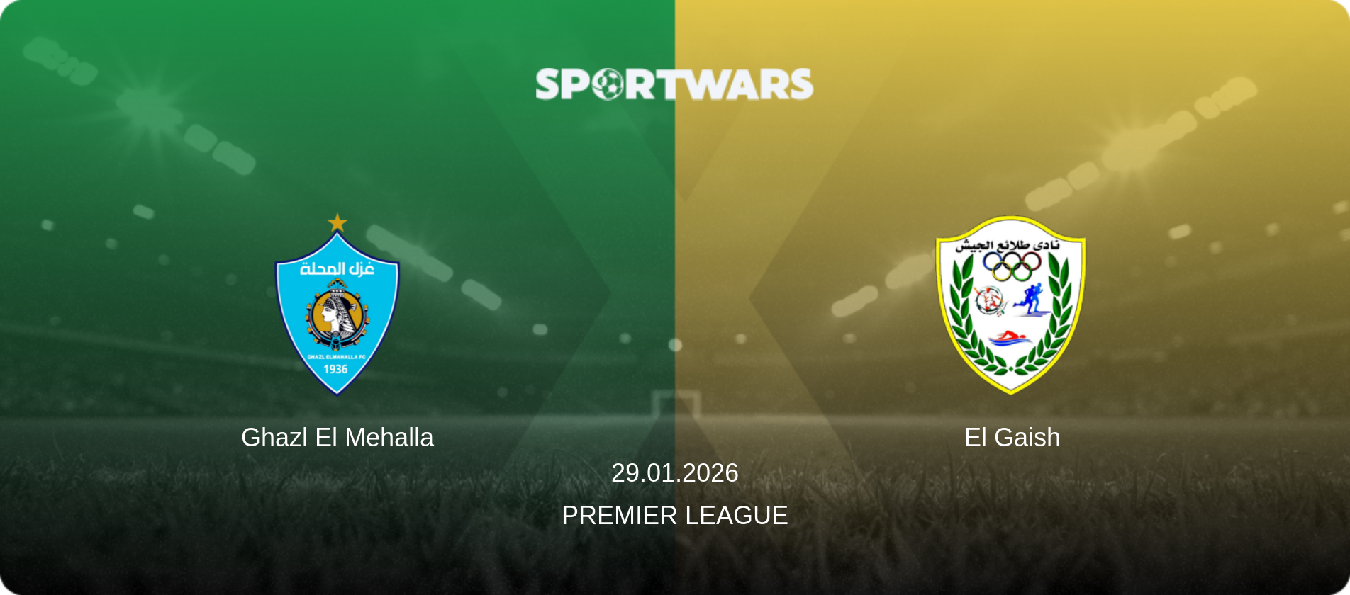 Ghazl El Mehalla — El Gaish, 29.01.2026 — Premier League (match preview)