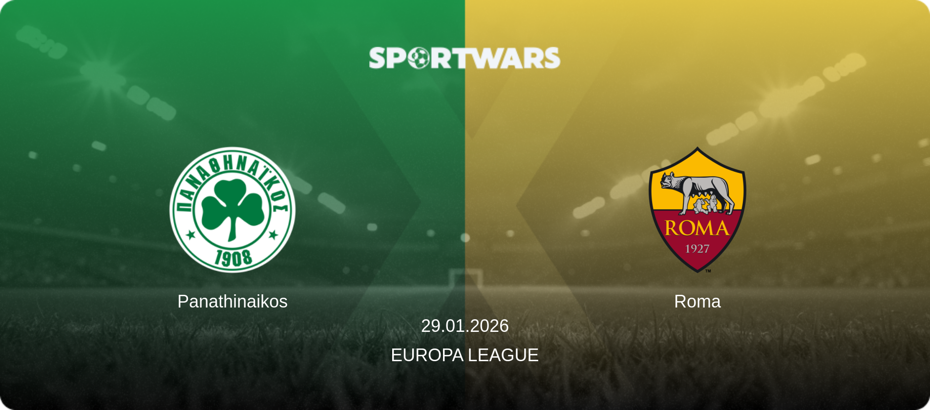 Panathinaikos — Roma, 29.01.2026 — Europa League (match preview)