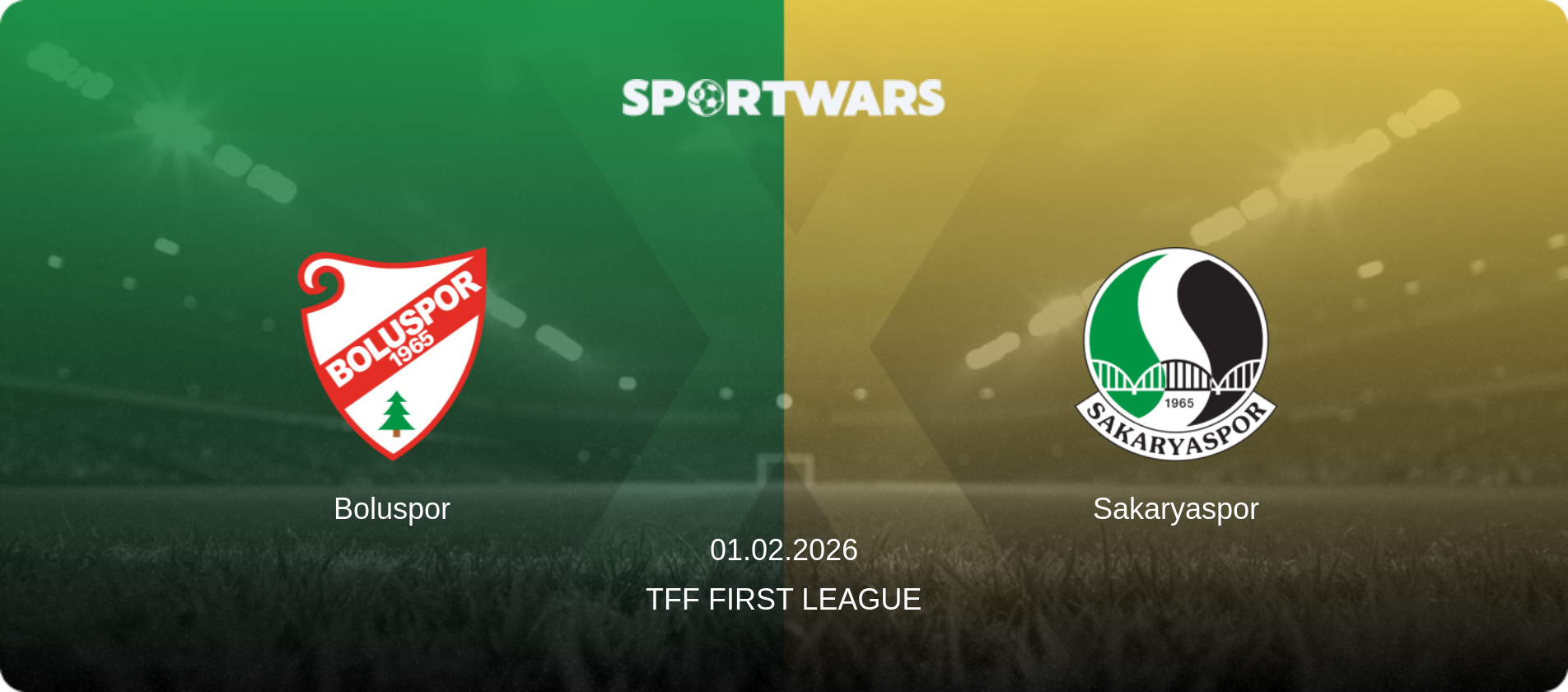 Boluspor — Sakaryaspor, 01.02.2026 — TFF First League (match preview)