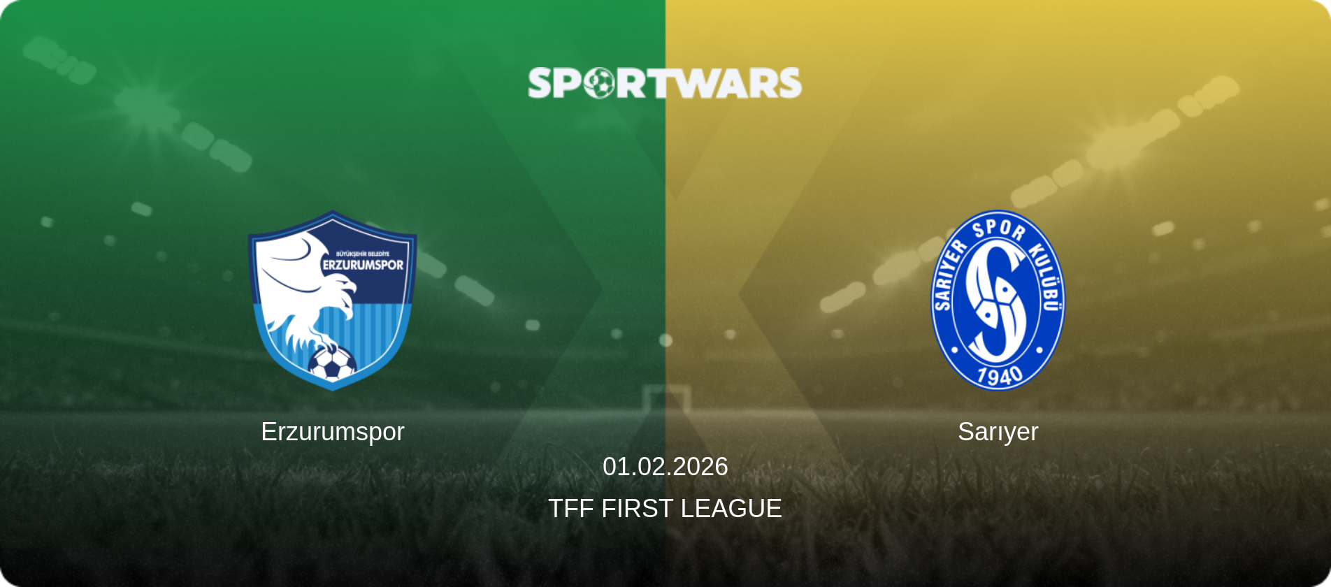 Erzurumspor — Sarıyer, 01.02.2026 — TFF First League (match preview)