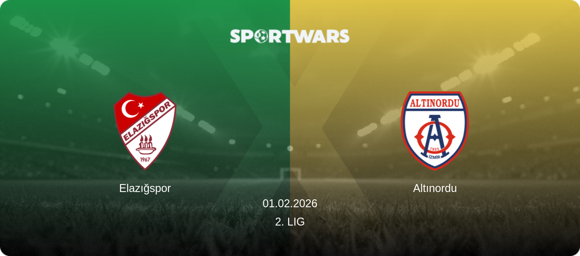 Elazığspor — Altınordu, 01.02.2026 — 2. Lig (match preview)