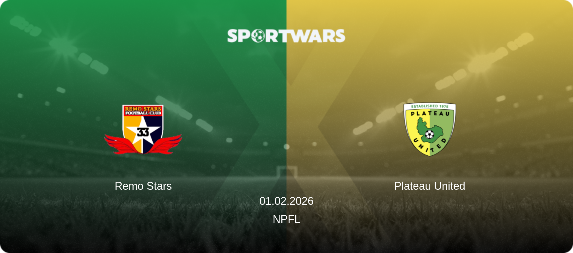 Remo Stars — Plateau United, 01.02.2026 — NPFL (match preview)