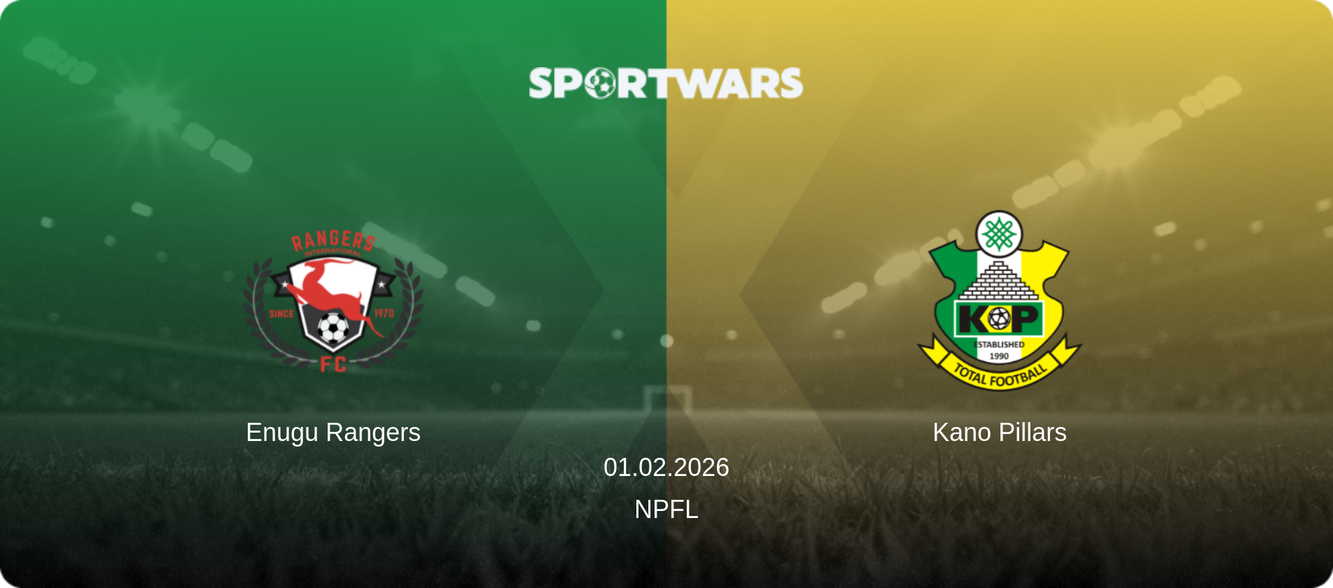 Enugu Rangers — Kano Pillars, 01.02.2026 — NPFL (match preview)