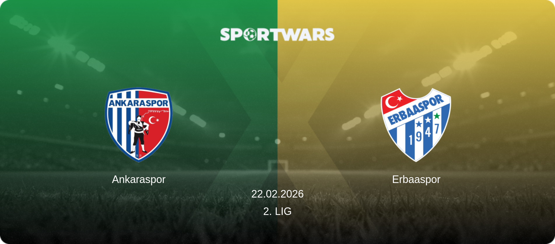 Ankaraspor — Erbaaspor, 22.02.2026 — 2. Lig (match preview)