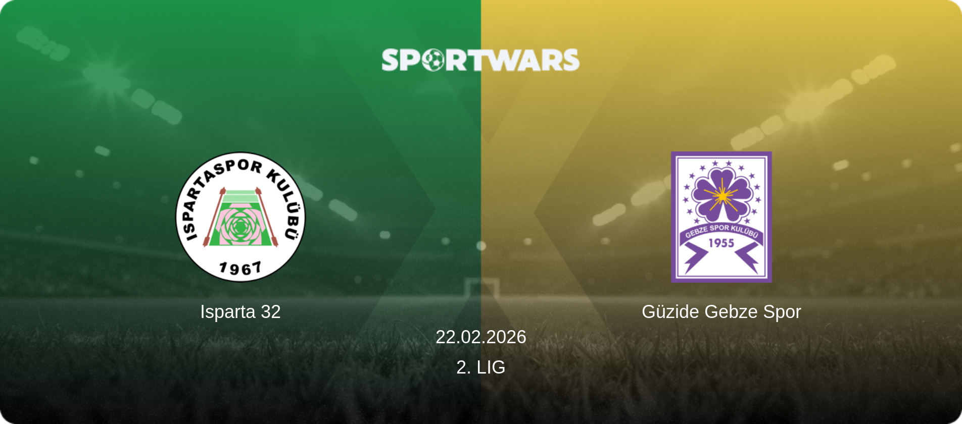 Isparta 32 — Güzide Gebze Spor, 22.02.2026 — 2. Lig (match preview)