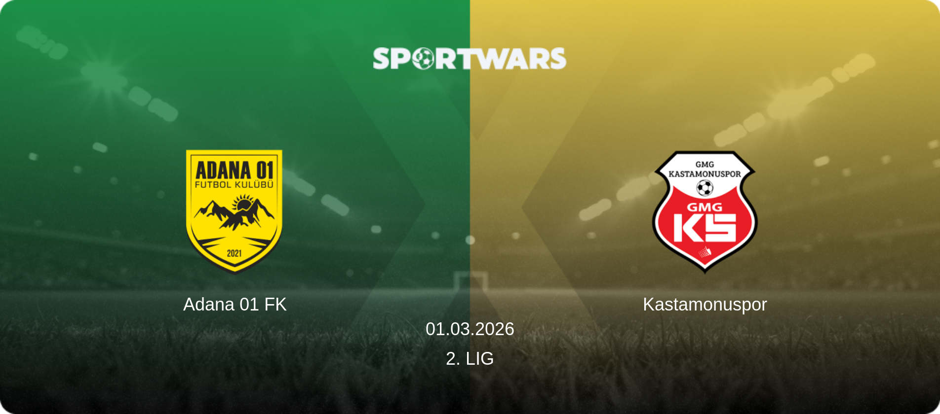 Adana 01 FK — Kastamonuspor, 01.03.2026 — 2. Lig (match preview)
