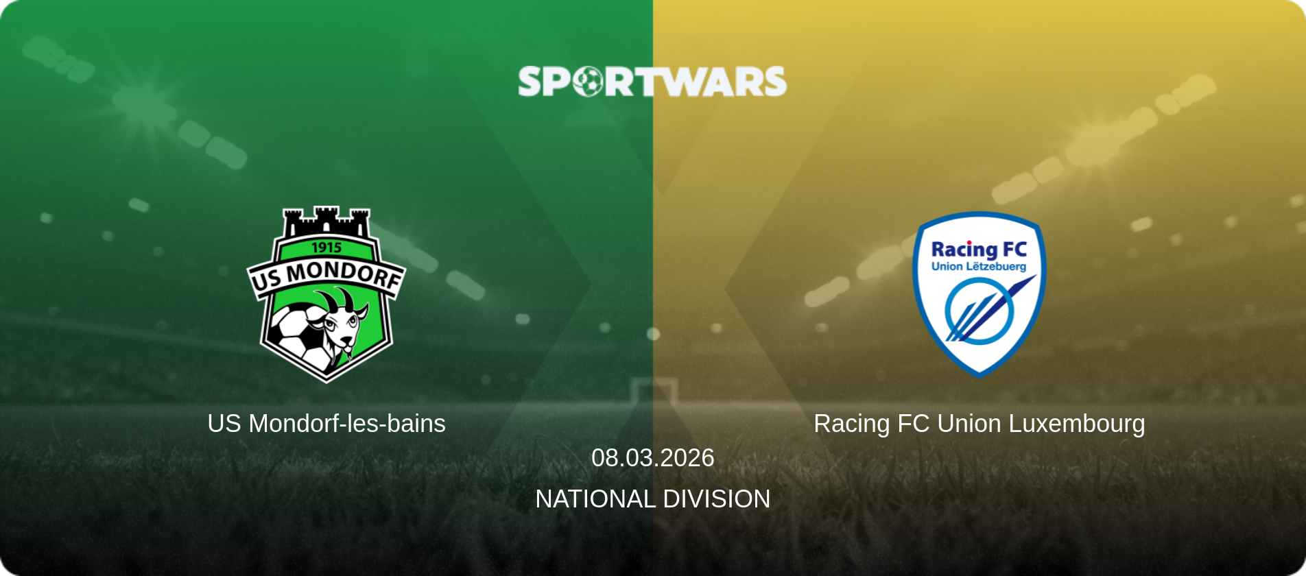 US Mondorf-les-bains — Racing FC Union Luxembourg, 08.03.2026 — National Division (match preview)