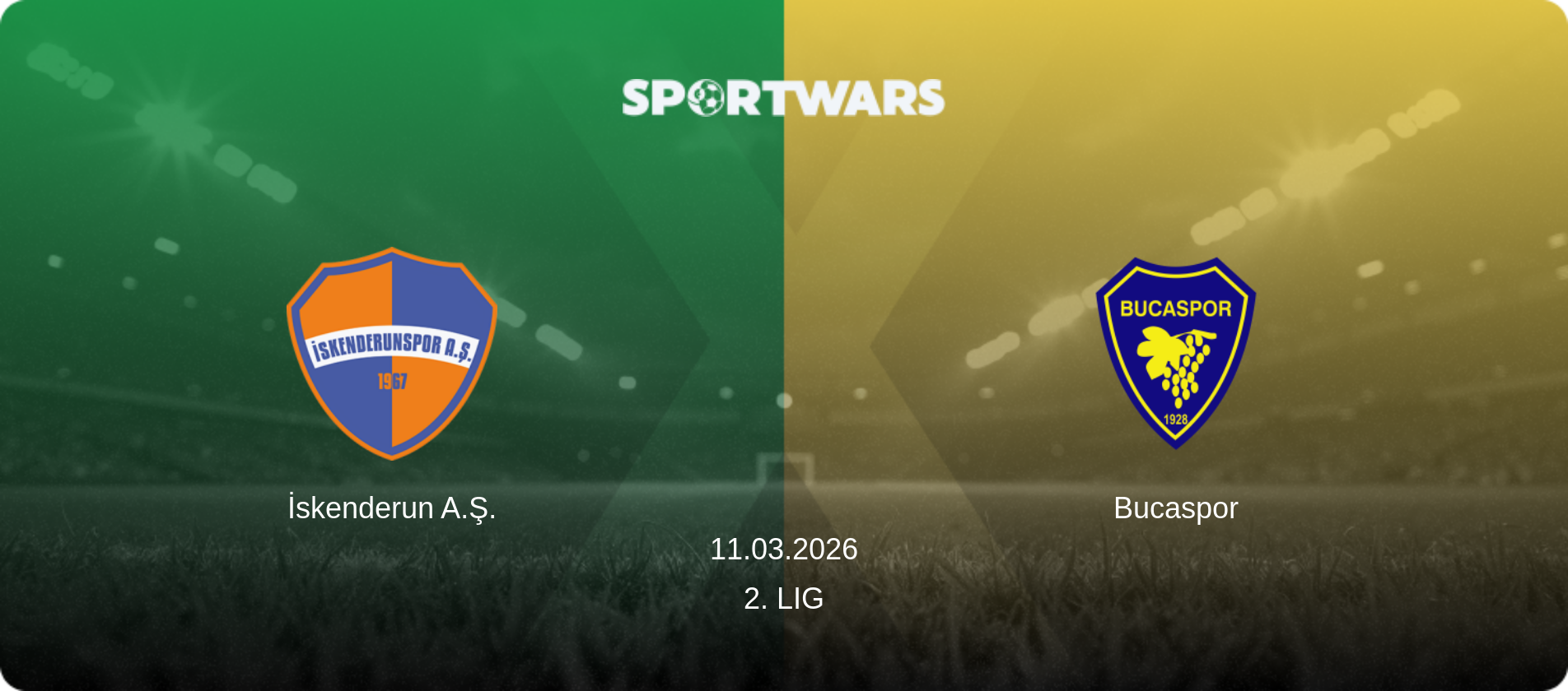 İskenderun A.Ş. — Bucaspor, 11.03.2026 — 2. Lig (match preview)