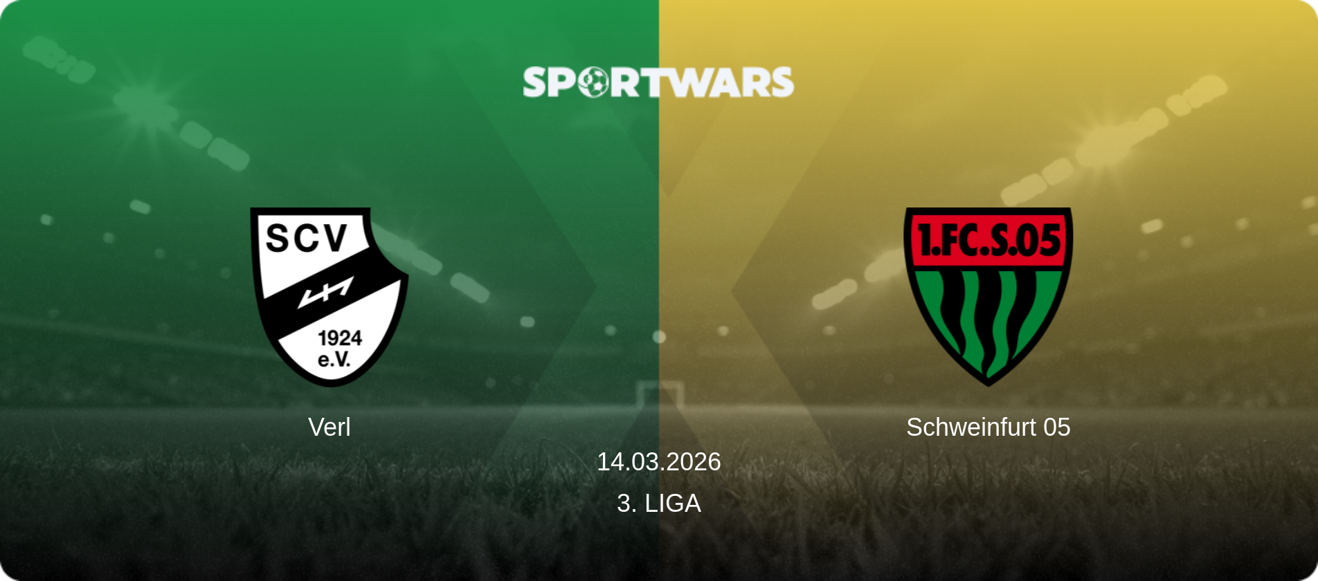 Verl — Schweinfurt 05, 14.03.2026 — 3. Liga (match preview)