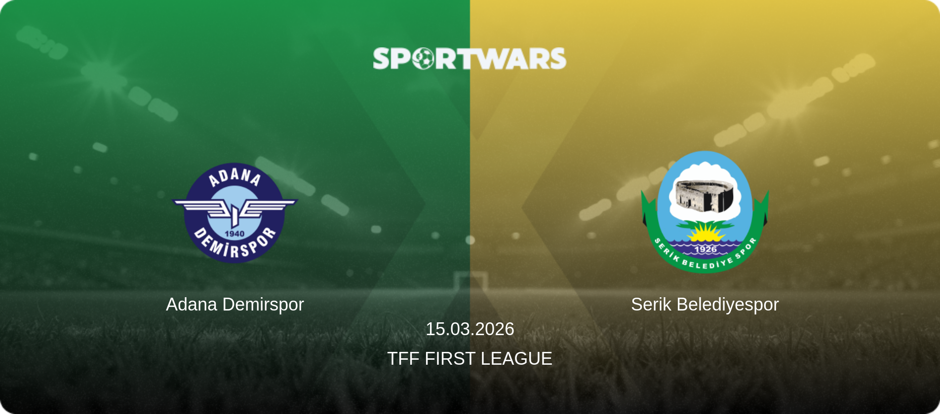 Adana Demirspor — Serik Belediyespor, 15.03.2026 — TFF First League (match preview)