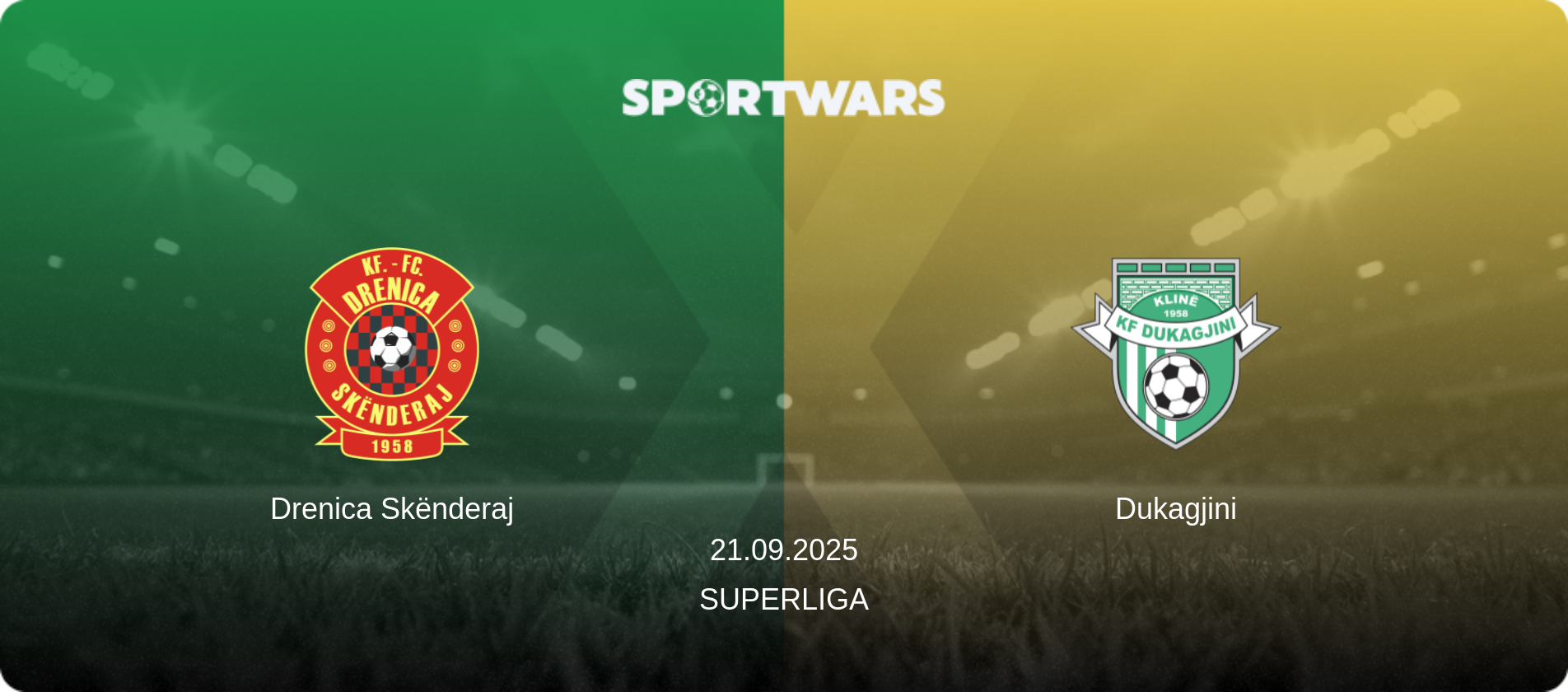 Drenica Skënderaj — Dukagjini, 21.09.2025 — Superliga (match preview)