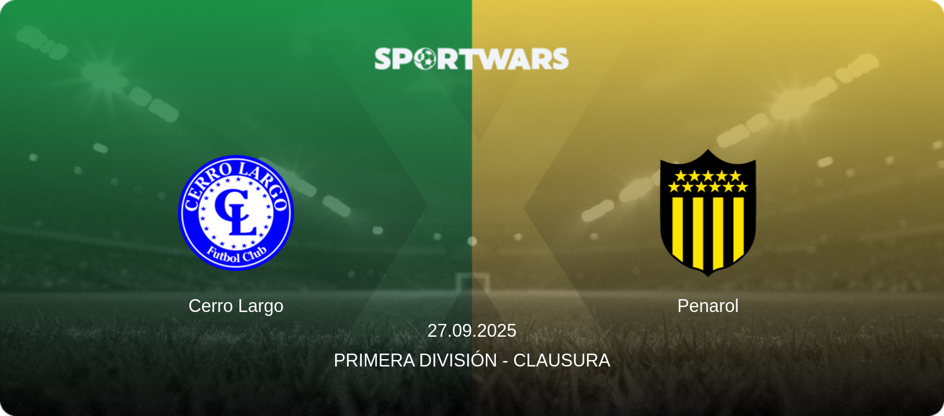 Cerro Largo — Penarol, 27.09.2025 — Primera División - Clausura (match preview)