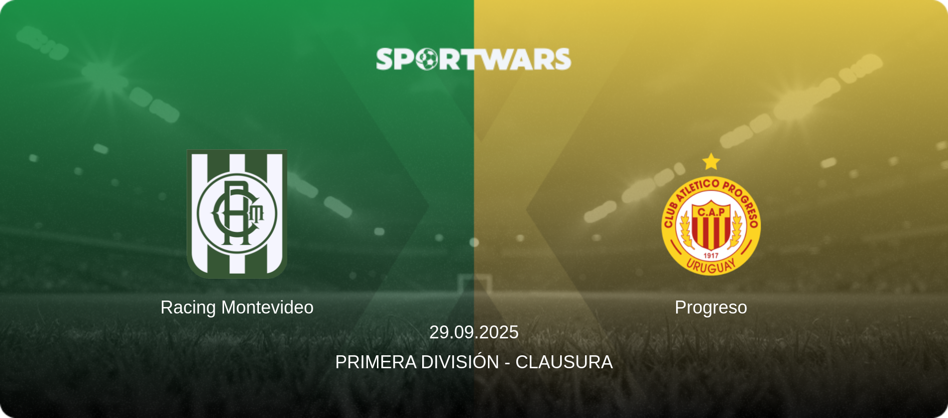 Racing Montevideo — Progreso, 29.09.2025 — Primera División - Clausura (match preview)