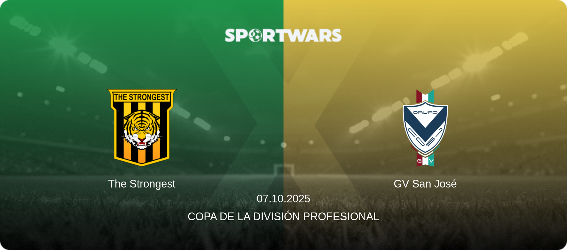 The Strongest — GV San José, 07.10.2025 — Copa de la División Profesional (match preview)
