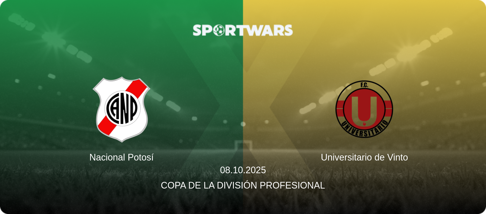 Nacional Potosí — Universitario de Vinto, 08.10.2025 — Copa de la División Profesional (match preview)