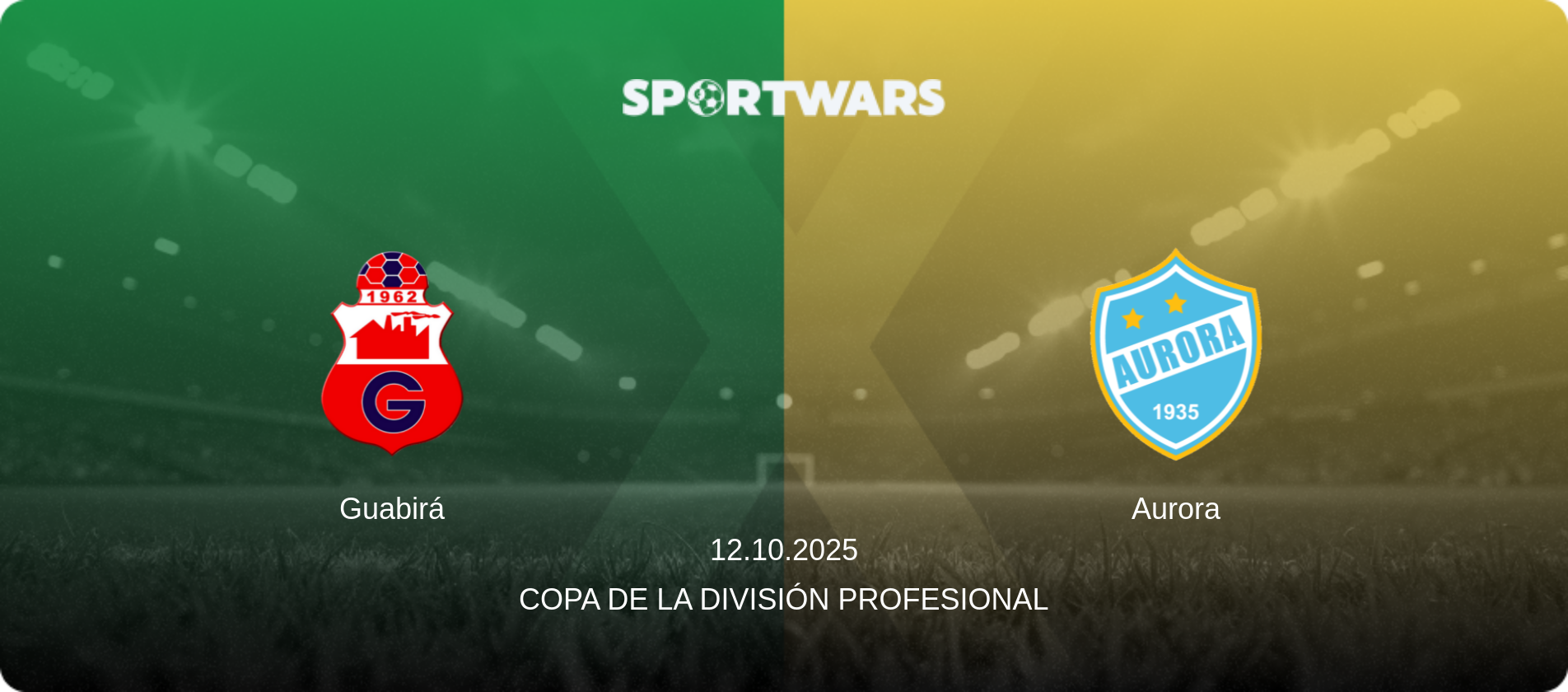 Guabirá — Aurora, 12.10.2025 — Copa de la División Profesional (match preview)