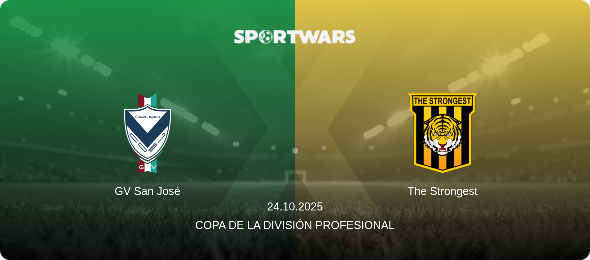 GV San José — The Strongest, 24.10.2025 — Copa de la División Profesional (match preview)