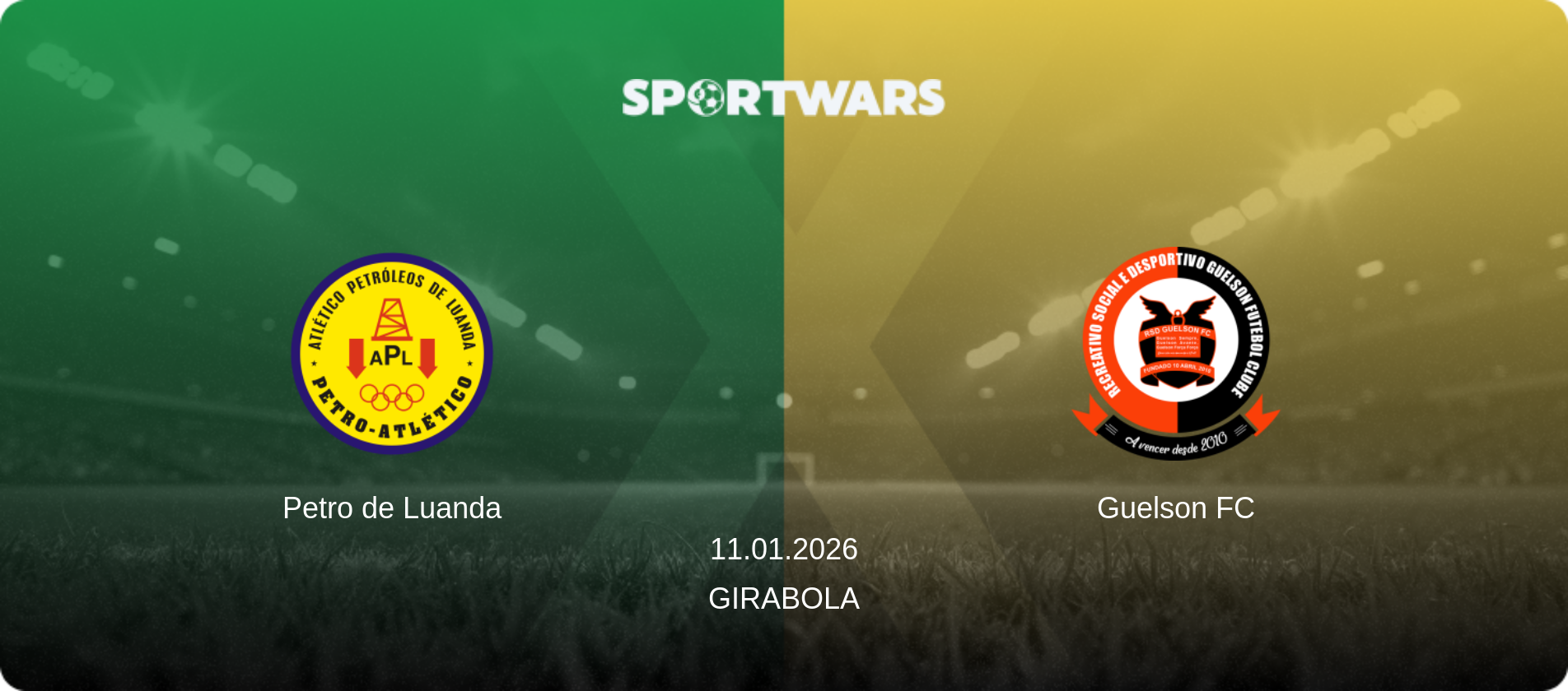 Petro de Luanda — Guelson FC, 11.01.2026 — Girabola (match preview)