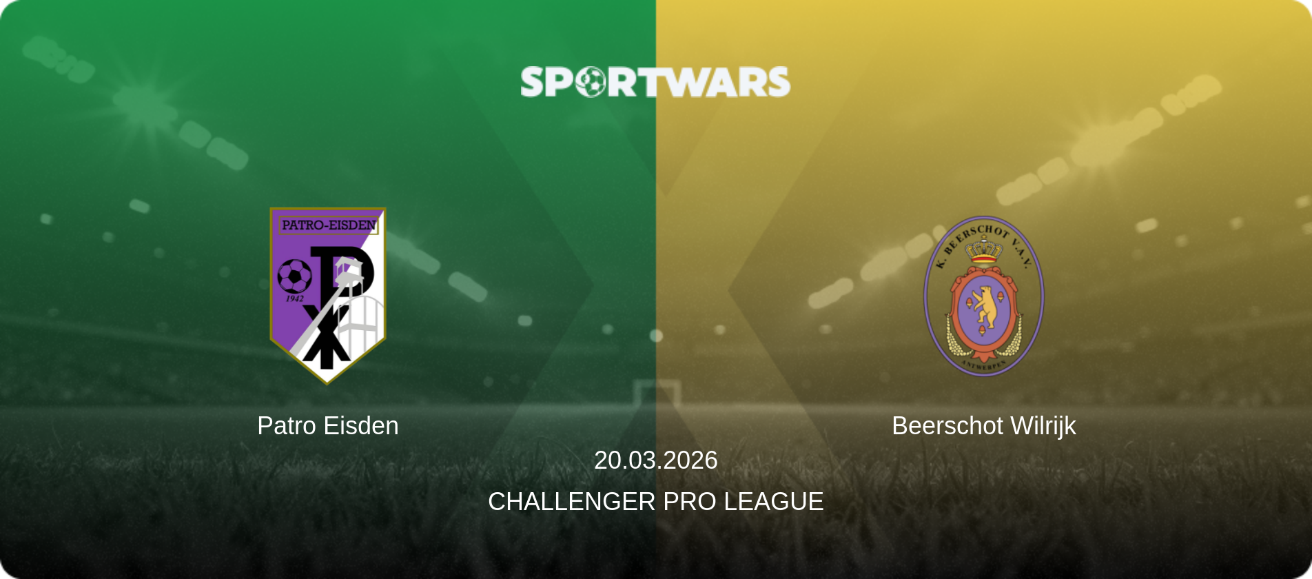 Patro Eisden — Beerschot Wilrijk, 20.03.2026 — Challenger Pro League (match preview)