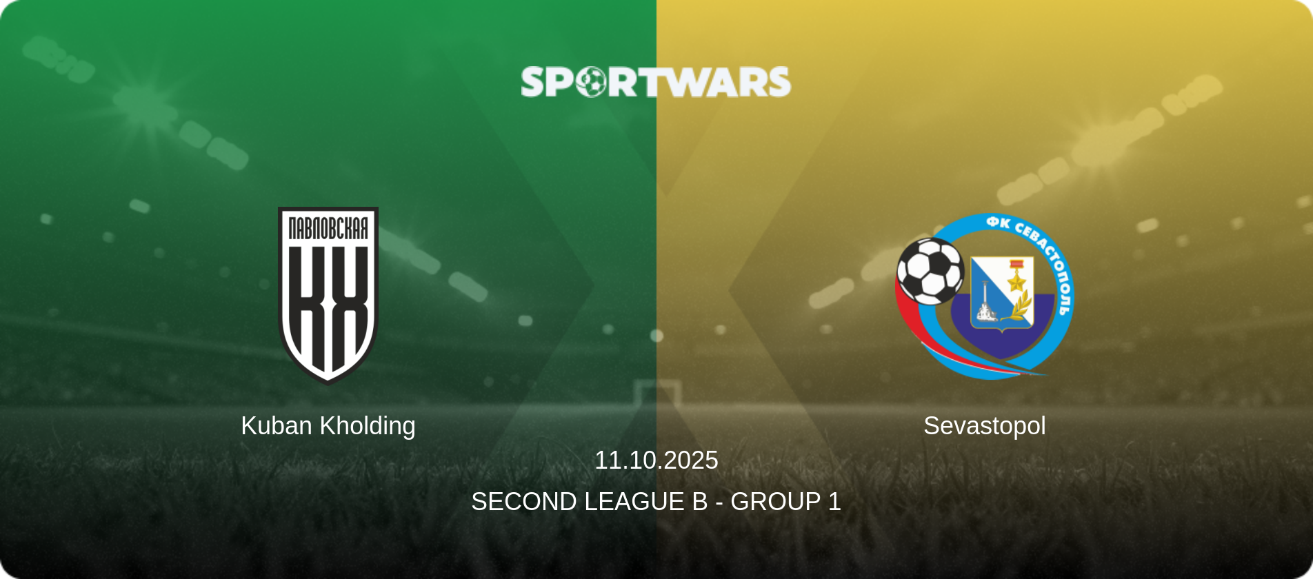 Kuban Kholding — Sevastopol, 11.10.2025 — Second League B - Group 1 (match preview)