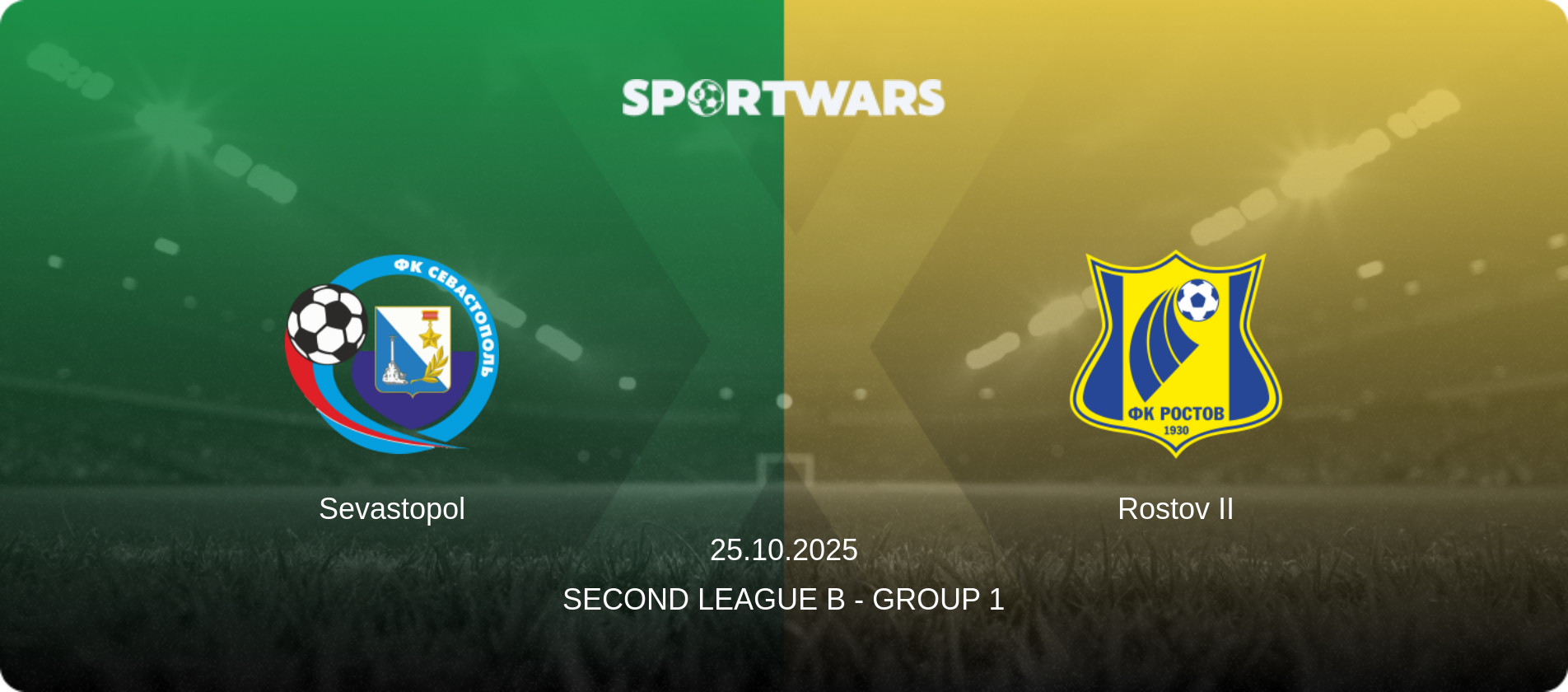 Sevastopol — Rostov II, 25.10.2025 — Second League B - Group 1 (match preview)