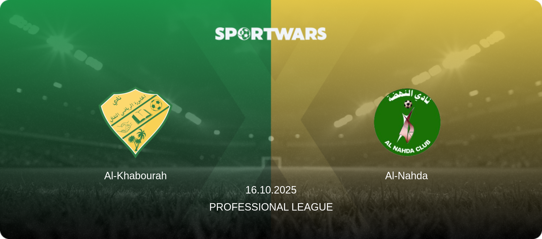 Al-Khabourah — Al-Nahda, 16.10.2025 — Professional League (match preview)